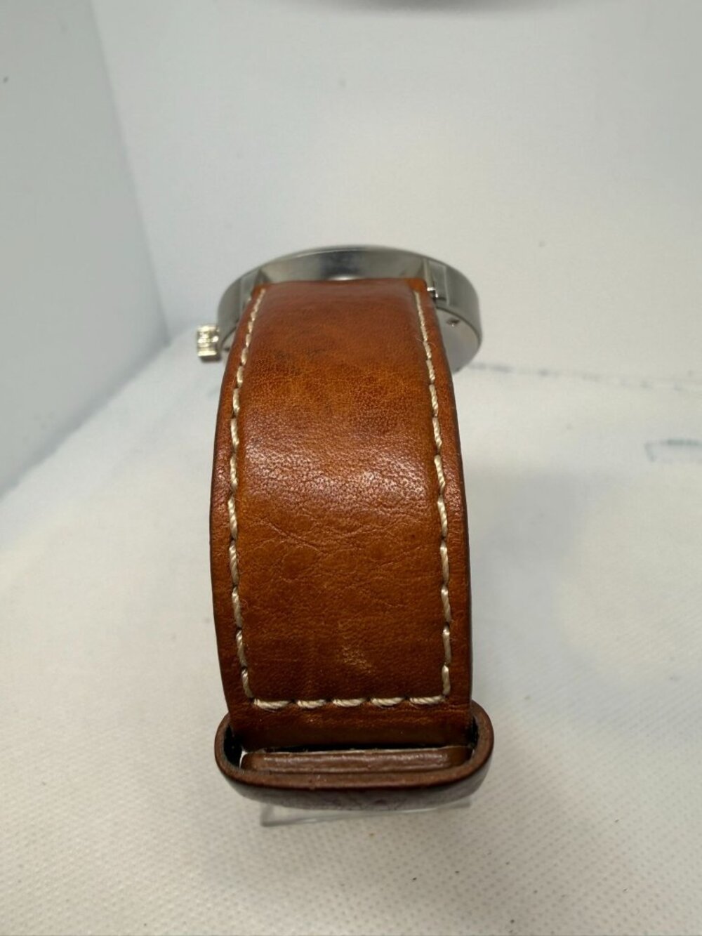 Lacoste Barcelona 2010498 Men's 44mm Cream Dial Brown Leather Quartz Watch - Picture 5 of 13